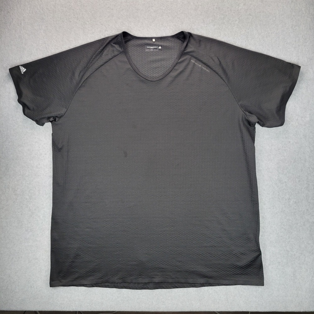 Adidas Porsche Design P5000 Performance Shirt Men 2XL Black Crewneck Grid